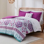 Degrees Of Purple Comforter Set,queen Boho Bedding Sets With Sheets,b.... Fixed Price $79.86.
