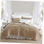 Laura Ashley - Quilt Set, Lightweight Cotton Bedding With Queen Burnt Orange. Fixed Price $119.54.