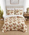 Tommy Bahama Quilt (queen) Shams (king) Set Reversible Botanical Tropical Cotton. Fixed Price $58.00.