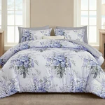 7-PIECE King Blue Floral Comforter Set With Sheets, All Season. Fixed Price $73.99.