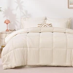 King Comforter Set 7 Piece Beige Bed Bag All Season Cabin Size. Fixed Price $89.99.