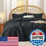 Bedsure Queen Comforter Set - Black Boho Tufted Distressed Vintage. Fixed Price $85.08.