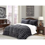 Elegant 3 Piece Plaid Pattern Sherpa Back Reversible Comforter Twin Set. Fixed Price $48.00.