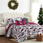 Southshore Fine Living Merry Town Christmas Quilt Set King/cal. Fixed Price $96.18.