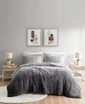 Intelligent Design Brielle Ombre Shaggy Faux Fur Comforter Set, Twin/twin Xl Gry. Fixed Price $39.00.