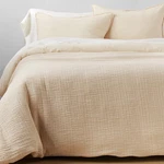 Full/queen Textured Chambray Cotton Duvet & Sham Set Natural - Casaluna. Fixed Price $47.99.