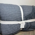 Pottery Barn Washed Velvet Handcrafted Quilt, King/cal Cobalt Blue. Fixed Price $289.00.