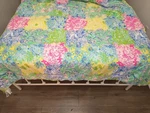 Pottery Barn Kids X Lilly Pulitzer Cheek To Reversible Twin Comforter. Fixed Price $80.00.