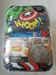 8 Piece Marvel Comics Full Bed Set Comforter, Shams, Decorative Pillow Msrp $240. Fixed Price $185.00.