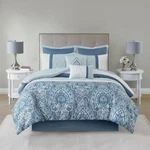 Josefina 8-PIECE Blue Polyester Queen Comforter Set. Fixed Price $125.18.