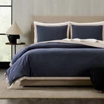 Jeremiah Brent Home 3PC Full/queen Contrast Border Cotton Slub Reversible. Fixed Price $31.99.
