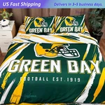 Green Bay Football Bedding Comforter Set Duvet Cover Twin Queen/free Hat Include. Fixed Price $82.84.