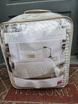Coastal Living Quilt & 2 Shams Full/queen 90" X 88" Ticking Stripe 3 Pc Set. Fixed Price $109.99.