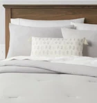 Threshold 4-PIECE Comforter & Sham And Decorative Pillow Set-gray-queen. Fixed Price $59.99.