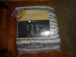 Honeymoon Home Fashions 6 Piece Twin Xl Comforter Bedding Set Gray Blue Stripes. Fixed Price $24.99.
