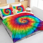 Tie Dye Comforter Set Rainbow Bedding 3 Piece Boho Colorful Fluffy Quilt. Fixed Price $52.26.