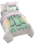 Jay Franco Minecraft Creeper Comforter Set, Full Size, New. Fixed Price $64.49.