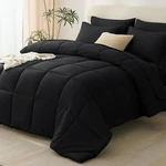 Cozylux Comforter Set Black - 7 Pieces Bed In Bag Queen, All Season Soft. Fixed Price $41.65.
