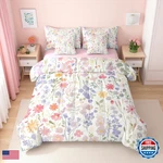Erosebridal 7 Piece Colorful Floral Queen Comforter Set Sheetspurple Pink Cute. Fixed Price $100.78.