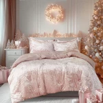 Velvet Comforter Set, Microfiber Reverse, All Season, Blush Full/queen, 3 Piece. Fixed Price $57.51.