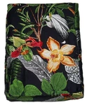 3-PC Christian Lacroix Gorgeous Tropical Black Floral Sateen King Duvet Set Nip. Fixed Price $179.99.
