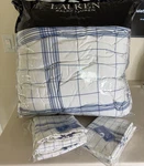 Ralph Lauren Cottage Hill Full/queen Comforter Blue White Check Plaid 4 Shams. Fixed Price $319.99.
