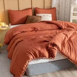 Yirddeo Queen Comforter - Size Sets With Ball Pom Fringe,.... Fixed Price $45.92.