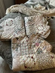 Donna Sharp Hand Quilted Country Patchwork Pillow Shams Set Of 3 Standard 20X26. Fixed Price $45.00.