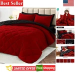 All-season 7-PIECE Queen Comforter Set With Unique Box Stitching & Fitted Sheet. Fixed Price $56.69.