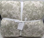 Pottery Barn Sorrel Toile Percale Full / Queen Comforter Green Multi. Fixed Price $119.95.