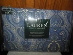Ralph Lauren - Blue And White Medallion Duvet Cover Set 3 Pc. Fixed Price $179.00.
