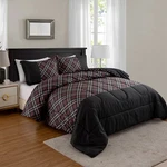 Home Decor Soft Bedding Printed 3 Piece Comforter Set Geometric Plaid Queen Size. Fixed Price $79.99.