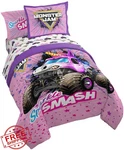 Jay Franco Monster Jam Twin Comforter Set 5PC Pink Kids Bedding Sheets. Fixed Price $97.49.