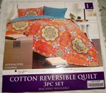New Lush Decor Quilt Reversible 3 Piece Bedding Set With Pillow Shams 88" X 92". Fixed Price $45.00.