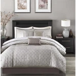 New! Beautiful Modern Chic Grey Silver Brown Geometric Soft Comforter Set. Fixed Price $198.32.