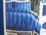 Mainstays Blue Stripes Comforter Set With Sham Twin / Xl Bed Bag. Fixed Price $31.49.