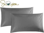 Luxury 600 Tc Supima Cotton King Pillowcase Set 2 - Soft Grey Sateen. Fixed Price $74.99.