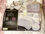Nwot Huntington Home Queen Light Blue Crushed Velvet 3 Piece Comforter Set. Fixed Price $44.99.