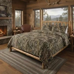 Realtree 5-PIECE Queen Bed In Bag, Comforter, Sheets & Pillowcases, MAX-7 Camo. Fixed Price $81.89.