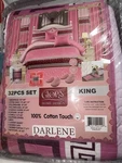 Glory Home Design Darlene King 32PC Pink Cotton Geometric Comforter Set. Fixed Price $90.00.