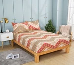 Dada Bedding Botanical Boho Cranberry Sage Chevron Floral Fitted Sheet Set. Fixed Price $50.99.