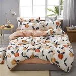 Erosebridal Peach Comforter Duvet Cover Set Queen Fruit Printed Reversible Full. Fixed Price $25.00.