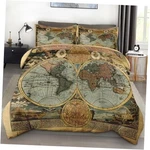 Comforter Set Size, Vintage World Map Soft 3 Pcs Bedding Full Ancient. Fixed Price $73.70.