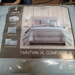 Hallmart Collectible Amalina 4-PC Comforter Set Twin/ Xl Odessa Blue. Fixed Price $99.00.