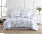 Laura Ashley Belinda Blue Floral Twin Xl Cotton 2PC Comforter Set. Fixed Price $89.99.