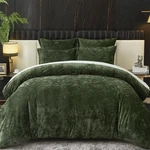 Ivellow Crushed Velvet Comforter Set Green King,. Fixed Price $130.88.