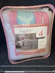 Nicole Miller Home Kids 3PC Cat Bicycle Pink White Comforter Set - Full/queen. Fixed Price $47.27.