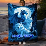 Customized 1PC Personalized Wolf Print Blanket - Lightweight Flannel Throw For. Fixed Price $24.99.