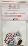 3PC. Embroidered Curtains Set: 2 Tiers (30"X36") & SWAG(60"X36") Grand Coral,rt. Fixed Price $19.99.