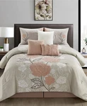 Nanshing 7PC California King Camellia Comforter Set Pink, Stratford Park. Fixed Price $98.88.